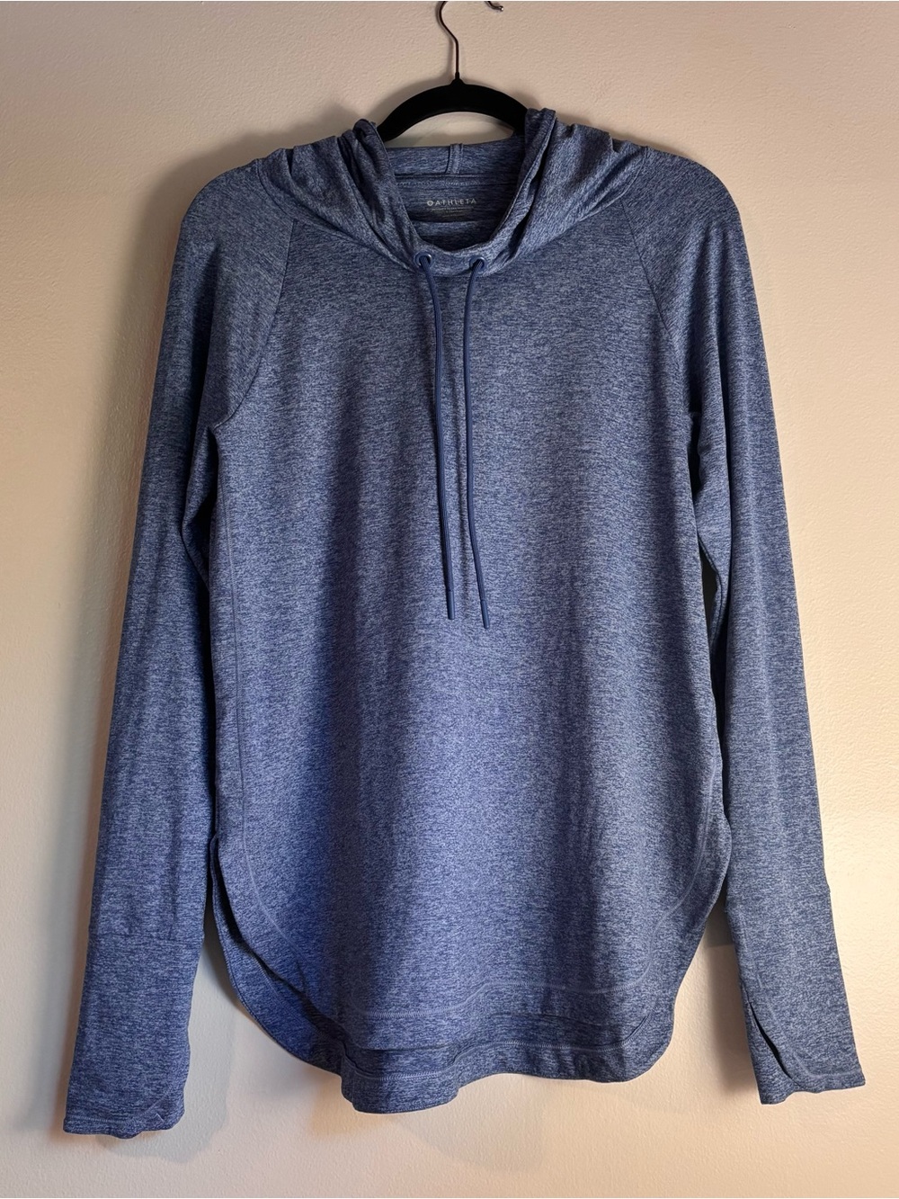 Athleta Women’s Heathered Navy Blue Hoodie Pullover